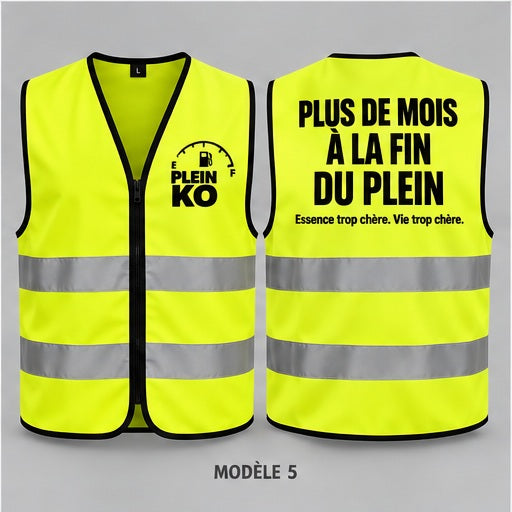 Gilet PLEIN KO - Plus de mois à la fin du plein